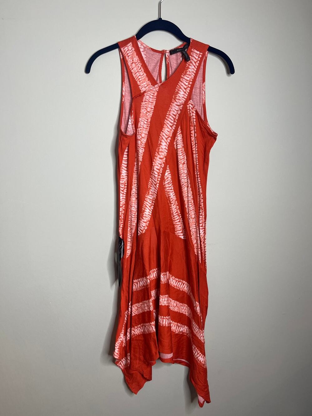 BCBGMAXAZRIA Orange Printed Cotton Tank Dress XXS